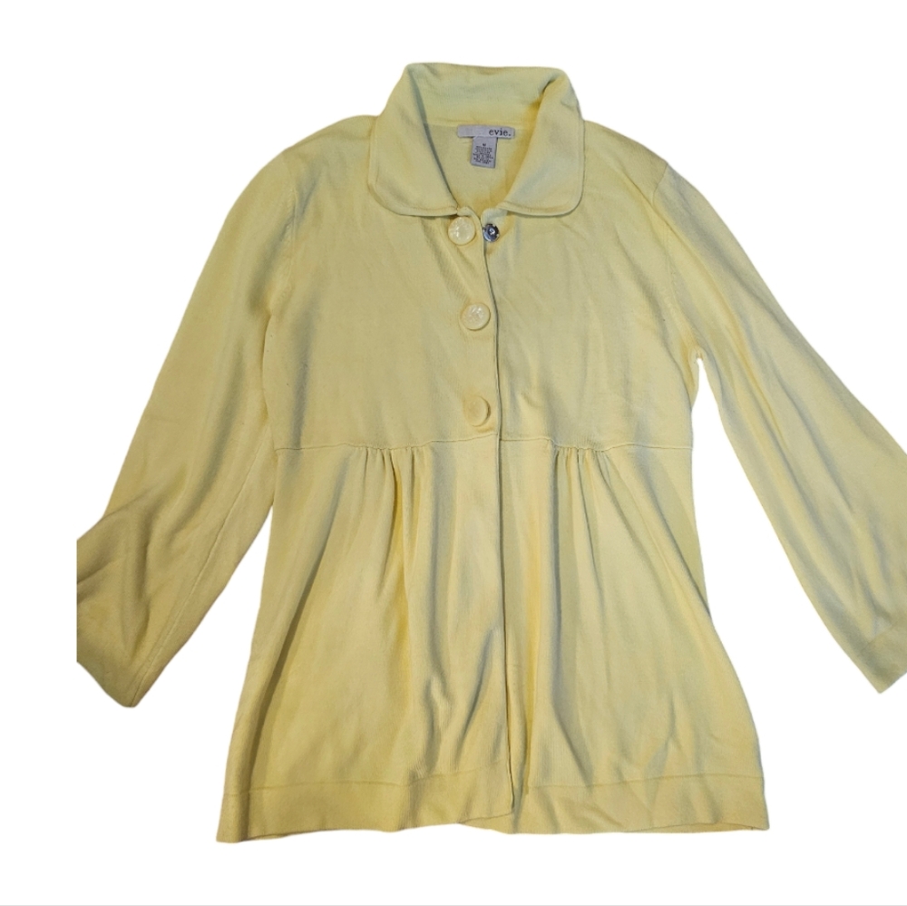 Evie Yellow Swing Cardigan Sweater Size Medium